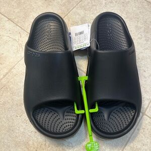Crocs Slides Mellow Recovery Unisex Adults Black 208392 Slip On Size M9/W11